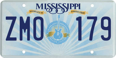 MS license plate ZMO179