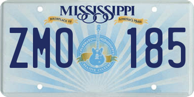 MS license plate ZMO185