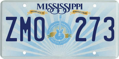 MS license plate ZMO273