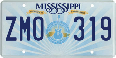 MS license plate ZMO319