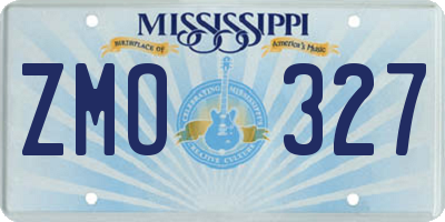 MS license plate ZMO327