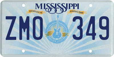 MS license plate ZMO349