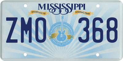 MS license plate ZMO368