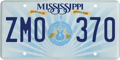 MS license plate ZMO370