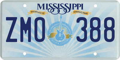 MS license plate ZMO388
