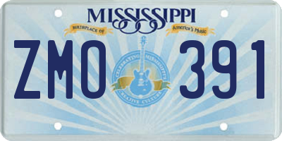 MS license plate ZMO391