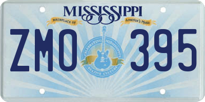 MS license plate ZMO395