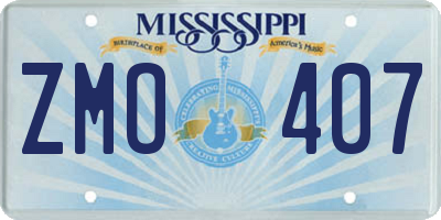 MS license plate ZMO407
