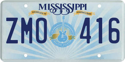 MS license plate ZMO416