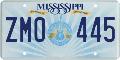 MS license plate ZMO445
