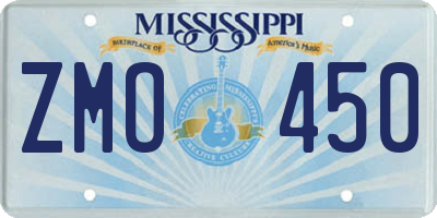 MS license plate ZMO450