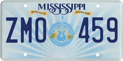 MS license plate ZMO459