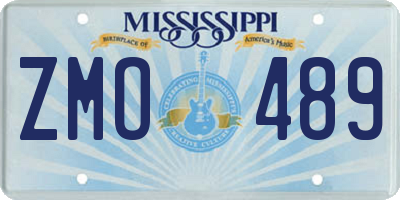 MS license plate ZMO489
