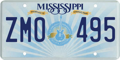 MS license plate ZMO495