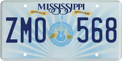 MS license plate ZMO568