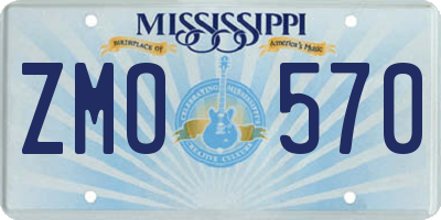 MS license plate ZMO570