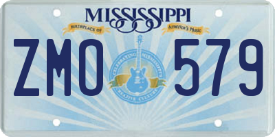 MS license plate ZMO579