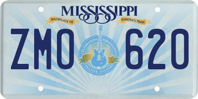 MS license plate ZMO620