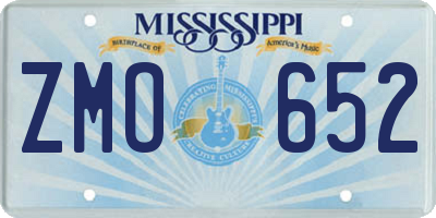MS license plate ZMO652