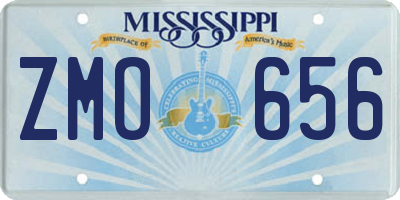 MS license plate ZMO656