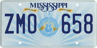 MS license plate ZMO658