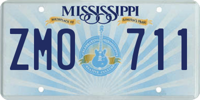 MS license plate ZMO711