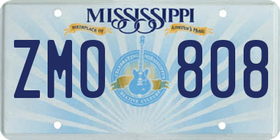 MS license plate ZMO808