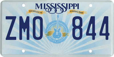 MS license plate ZMO844
