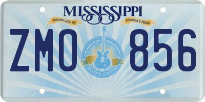 MS license plate ZMO856