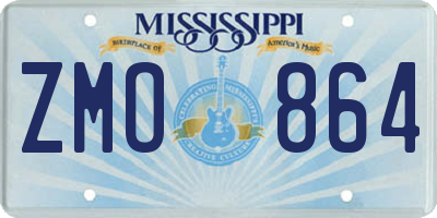 MS license plate ZMO864