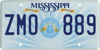 MS license plate ZMO889