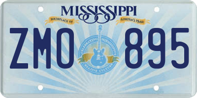MS license plate ZMO895