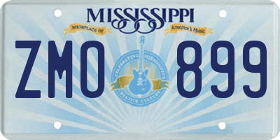 MS license plate ZMO899