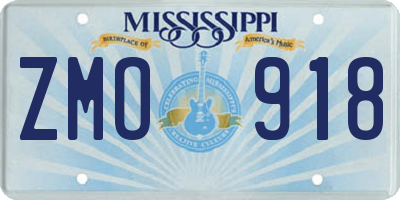 MS license plate ZMO918