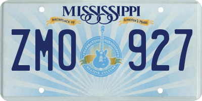 MS license plate ZMO927
