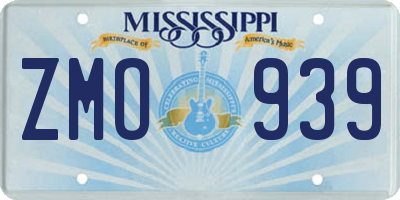 MS license plate ZMO939