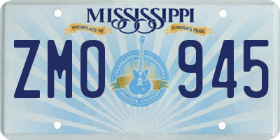 MS license plate ZMO945