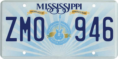 MS license plate ZMO946
