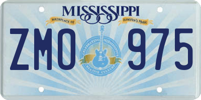 MS license plate ZMO975