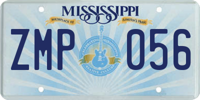 MS license plate ZMP056