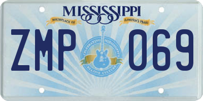 MS license plate ZMP069