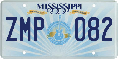 MS license plate ZMP082