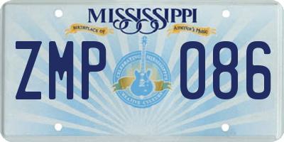 MS license plate ZMP086