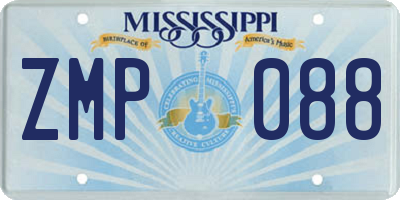 MS license plate ZMP088