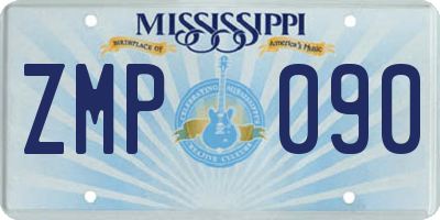MS license plate ZMP090