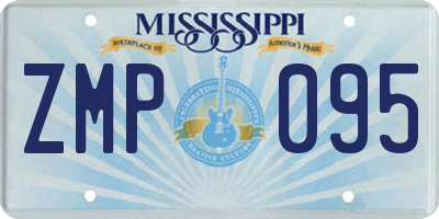 MS license plate ZMP095