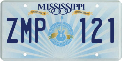 MS license plate ZMP121