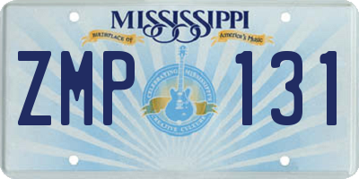 MS license plate ZMP131