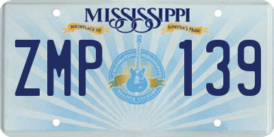 MS license plate ZMP139