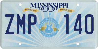 MS license plate ZMP140
